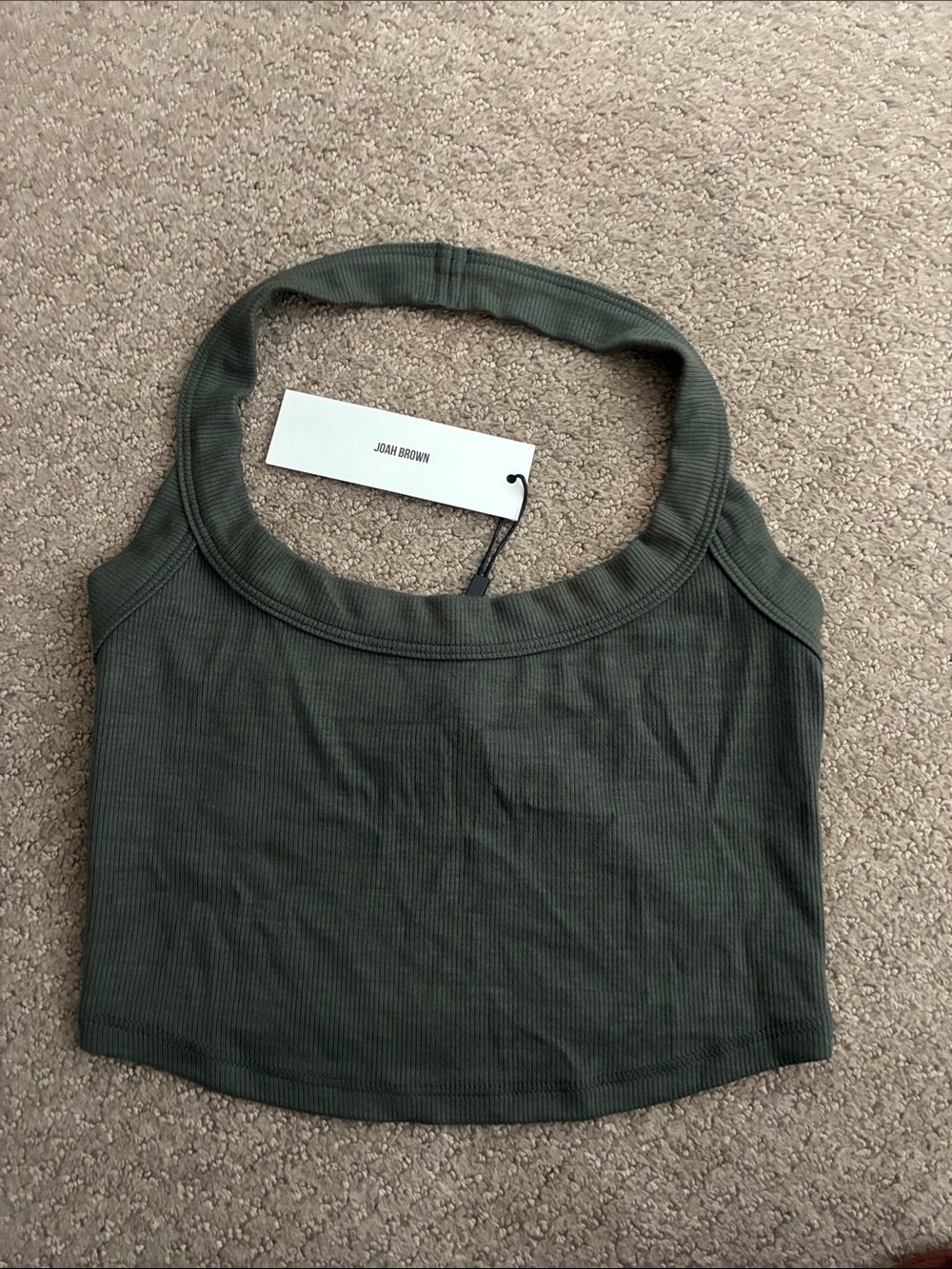 NWT XS/S halter crop tank Joah Brown